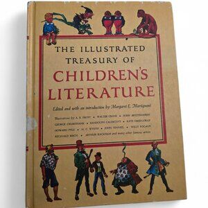 Vintage 1955 Illustrated Treasury of Children’s Literature Hardcover Classic Fai